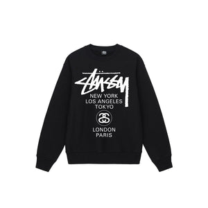 Stussy World Tour Crewneck Black