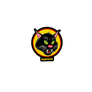 Supreme Black Cat Sticker