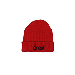 Drew House Scribble Soft Rib Beanie Red