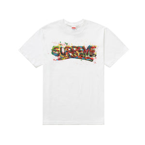 Supreme Paint Logo Tee White