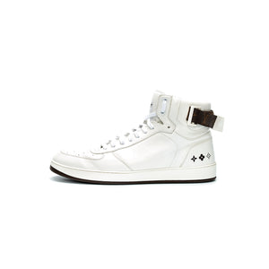 Louis Vuitton Calfskin Monogram Rivoli High Top Sneakers White (No Box)